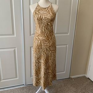 Banana Republic Zebra pattern Satin Slip Dress. Size XS, never worn